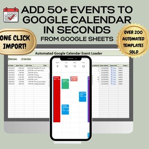 Bulk Add Events to Google Calendar | One-Click Event Import | Google Sheets Automation | Add Multiple Events Fast