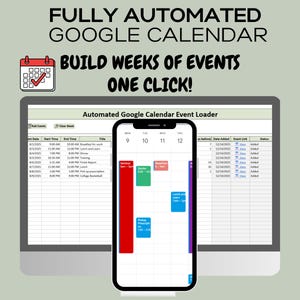 Automated Google Calendar Event Uploader – One-Click Automation to Add Dozens of Events