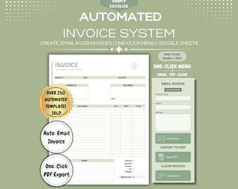 Automated Invoice Template | Invoice Generator | One-Click Email & PDF Invoicing Tool