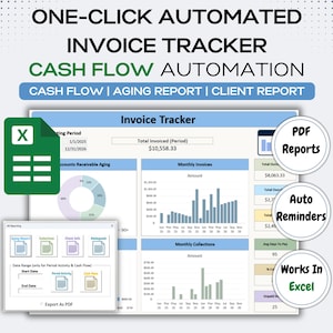 Automated Invoice Dashboard/Tracker | Cash Flow Forecast | AR Dashboard, Aging Report