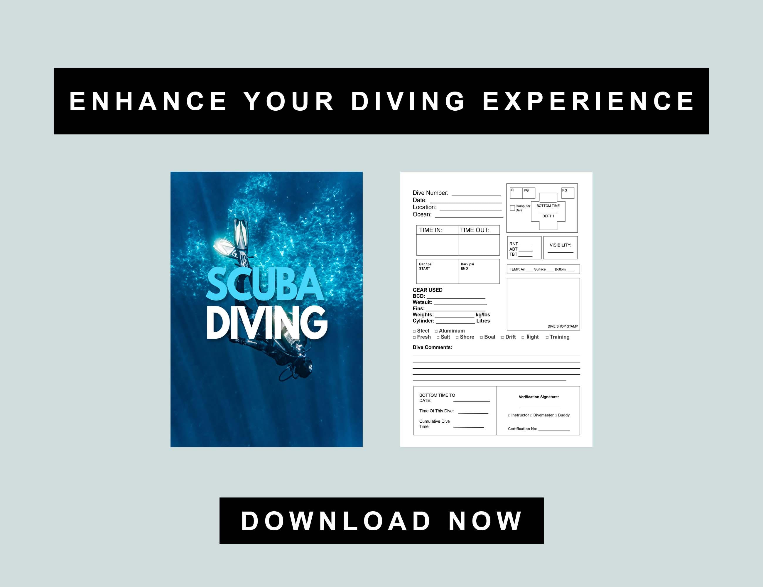 Scuba Dive Log Book | Padi-compatible 6x9 Printable PDF | Fillable ...