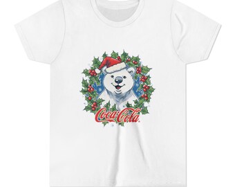 Vintage julgrafik med Coca-Cola i PNG | Retro Coca-Cola jultomtekonst från 1950-talets Coca-Cola-högtidsaffisch | Digital nedladdning