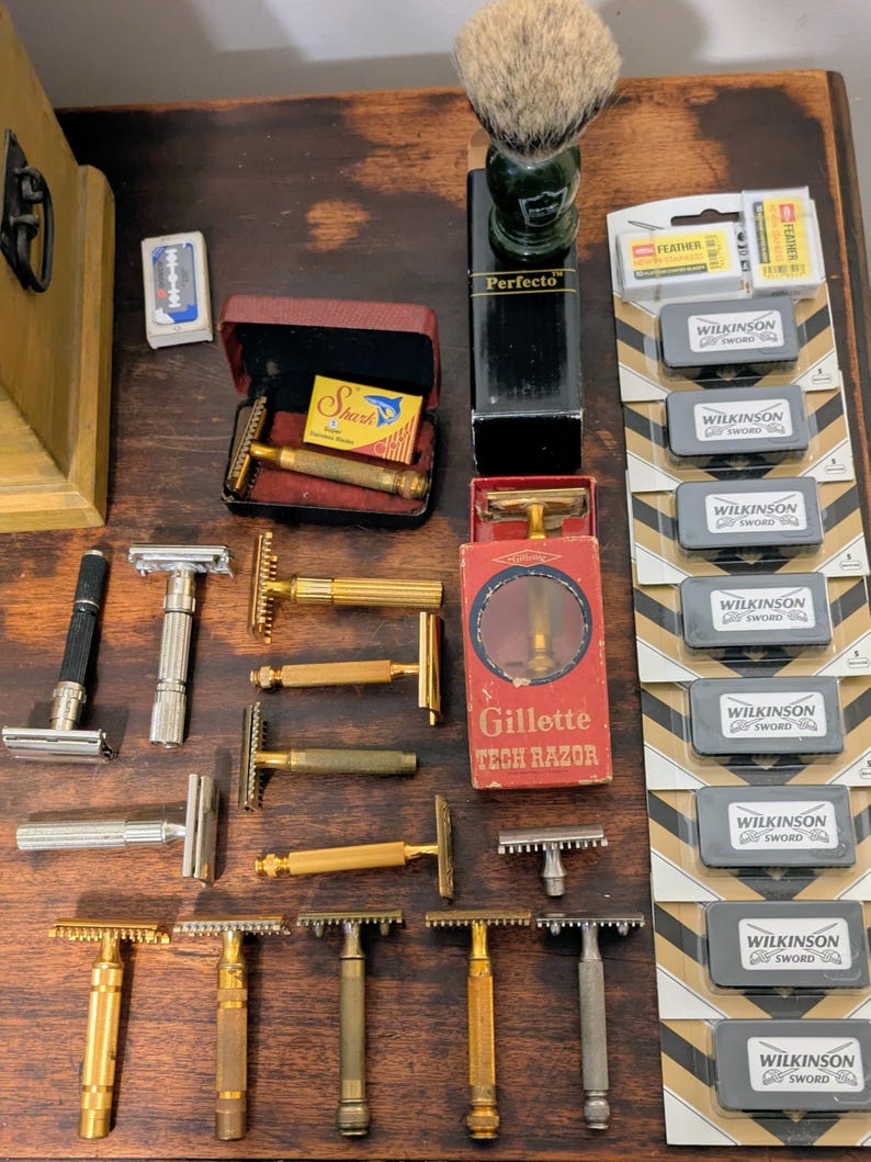 Vintage Razor Collection Vintage Gillette Safety Razor Collection | 1920s-30s Shaving Set - Etsy