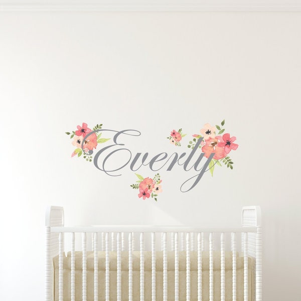 Floral Wall Decals Etsy
