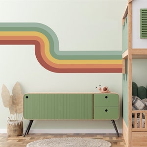 Stripe Wall Decal / Stripes / Wall Decals / Retro Stripes / Retro Stripe / Wall Decal