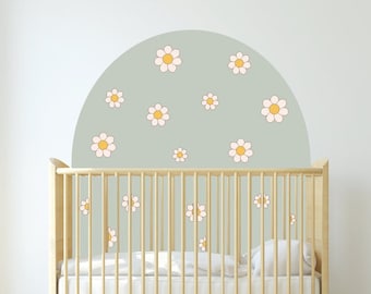 Arch Wall Decal / Daisy Flowers / Boho Arch / Flower Decals / Nursery Wall Decor / Crib Wall Decor