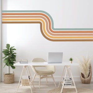 Retro Stripes / Stripe Wall Decals / Retro Stripe Wall Decal / Retro Wall Decor / Nursery Room Decor