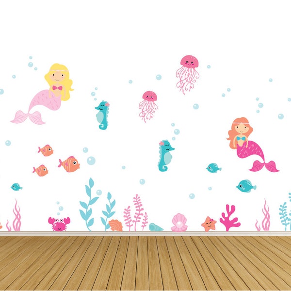 Mermaid Wall Decal Etsy