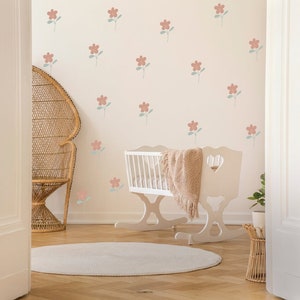 Floral Wall Decals: Boho Flower Stickers, Removable & Reusable