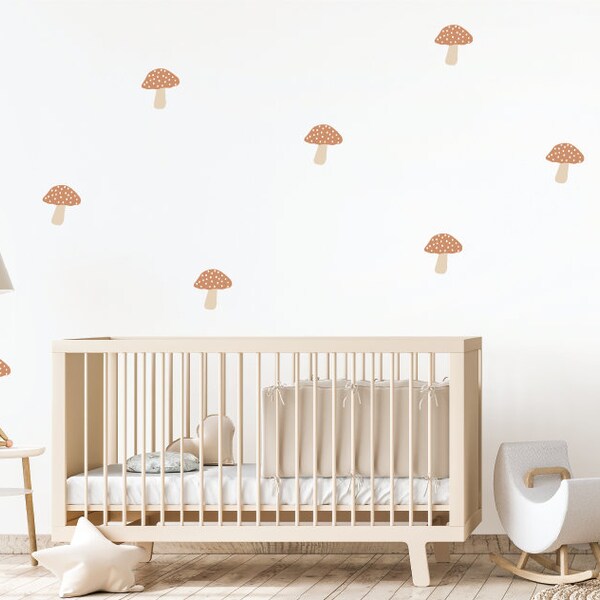 Mushroom Wall Decals Etsy