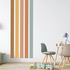 Retro Stripe Wall Decals / Stripe Wall Decals / Nursery Wall Decor / Retro Nursery / Wall Decals