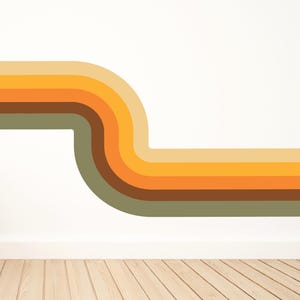 Retro Stripe Wall Decal / Retro Stripes / Stripes Wall Decal / Retro Wall Art / Retro Stripes
