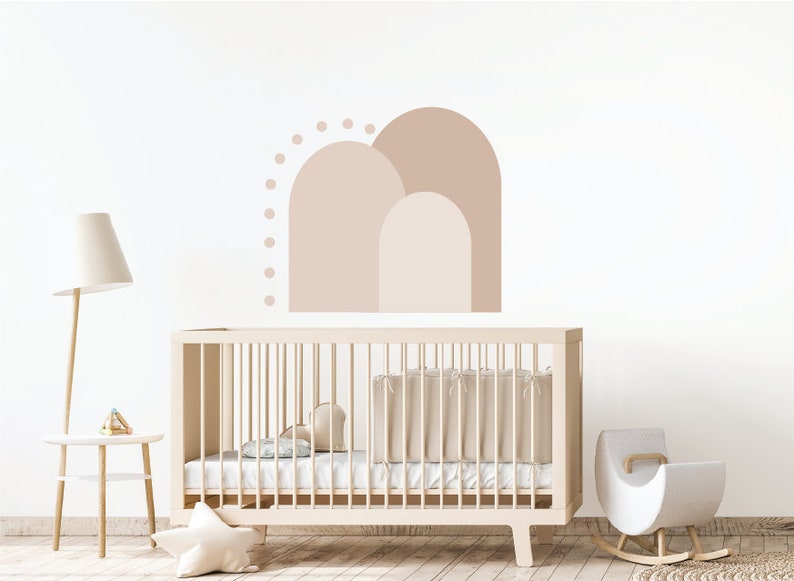 Boho Arch Wall Decal / Neutral Nursery Wall Art / Removable Etsy