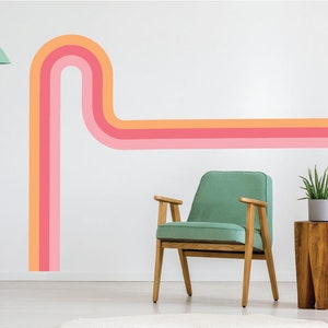 Solid Stripe Wall Decals / Stripe Decals for Walls / Retro Wall Decal / Stripes / Stripe Decals
