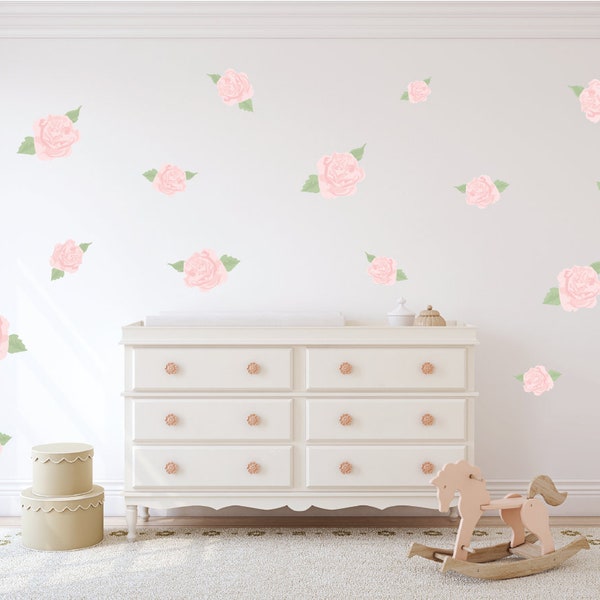 Rose Wall Decal Etsy