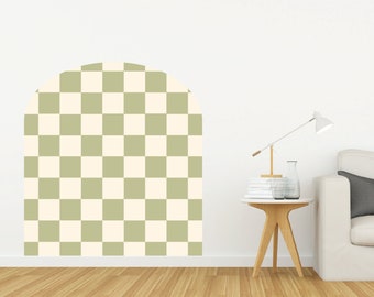 Arch Wall Decal / Arch / Wall Decal / Checkered Arch / Retro Wall Art / Retro Checkered Arch Decal