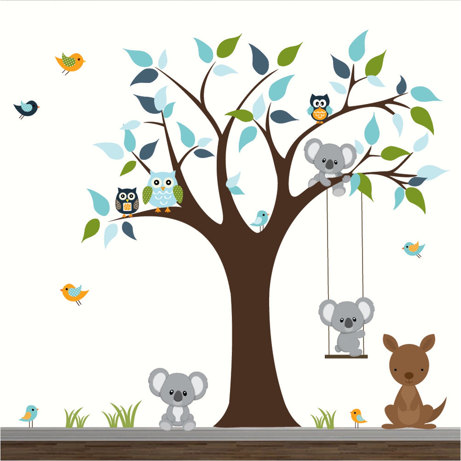 Baby Nursery Tree Wall Decals Kids Room Wall DecorTree with Etsy