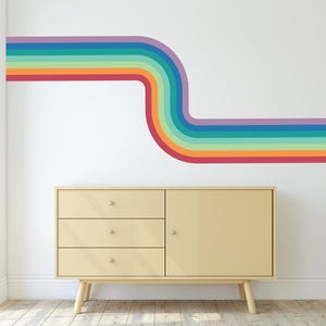 Stripe Wall Decal / Retro Stripes / Stripes / Wall Decal / Removable Wall Decal / Stripe Wall Sticker / Nursery Wall Decals / Kids Room