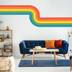 Retro Stripe Wall Decal / Retro Stripes / Stripes Wall Decal / Retro Wall Art / Retro Stripes / Stripe Wall Decal