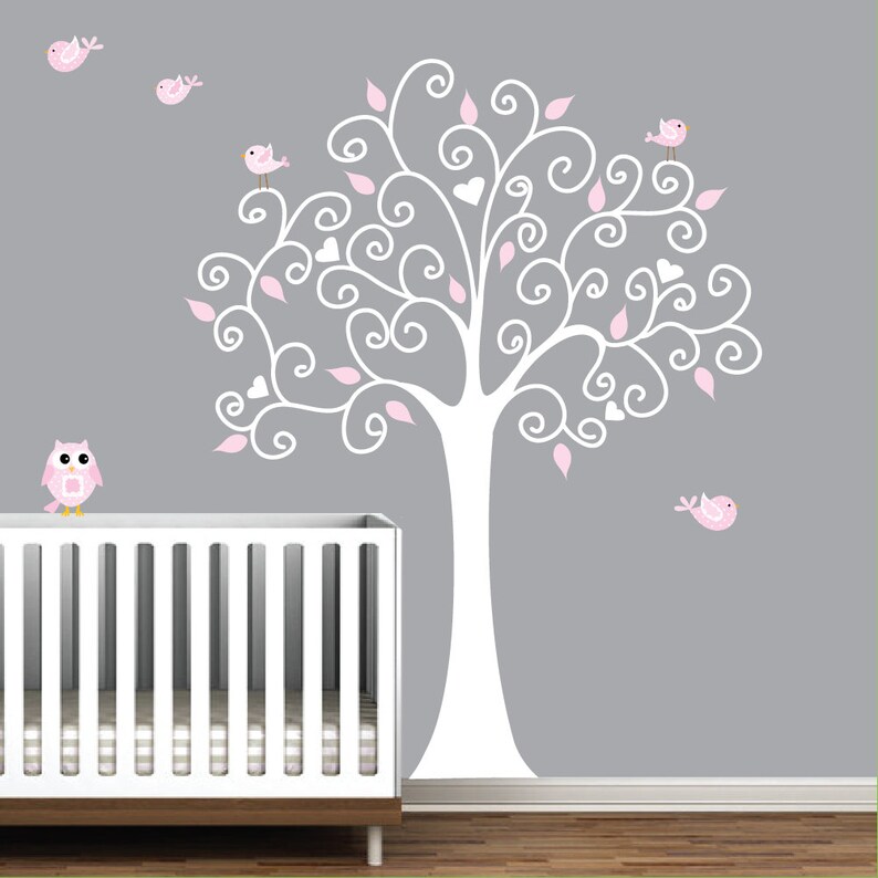 Wall Decal Tree with OwlNursery Wall Art Stickere29 Etsy