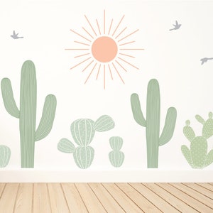 Cactus Wall Decals / Cactus Wall Decals / Wall Decals / Nursery Wall Art / Succulent Wall Art