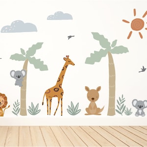 Safari Animal Wall Decal Set: Aussie Animals, Jungle Decor