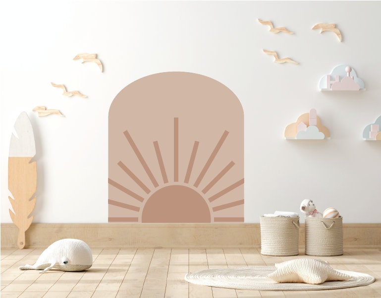 Boho Sun Arch Wall Decal / Boho Wall Decal Sun Decal Etsy