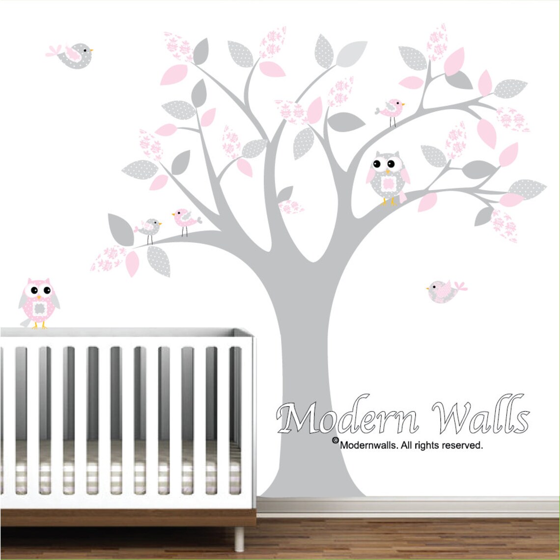 Children Wall Decal Girls Nursery Wall Stickers Owl Birds wall Etsy