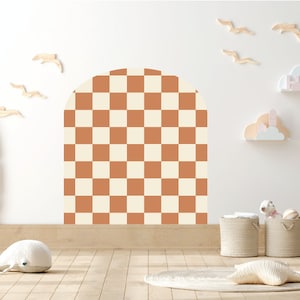 Checkered Arch Wall Decal: Boho Nursery Decor