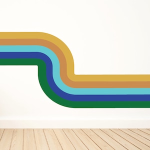 Retro Stripes / Wall Decal / Stripes / Wall Decals / Stripe Wall Art / Decal Stripes / Stripe Wall Decal