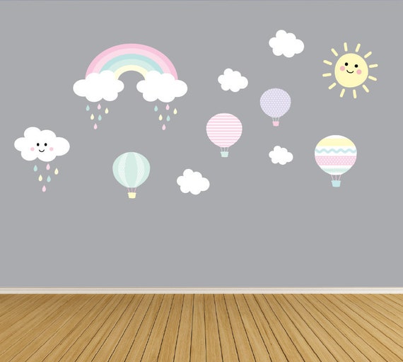 air balloon wall stickers