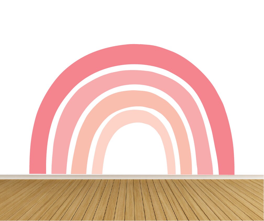 Rainbow Wall Decal / Large Rainbow Decal / Nursery Wall Art / Etsy