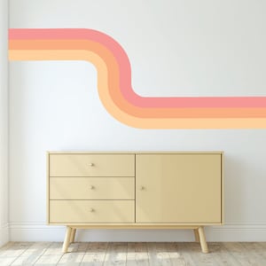 Stripe Wall Decal / Stripes /  Wall Decals / Stripe Wall Vinyl / Solid Stripes / Retro Stripe
