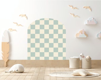 Arch Wall Decal / Retro Checkered Wall Art / Nursery Wall Decals / Arch Wall Decal