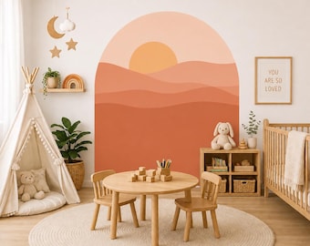 Arch Wall Decal Landscape Sunset | Peel and Stick Nursery Wall Decal ...