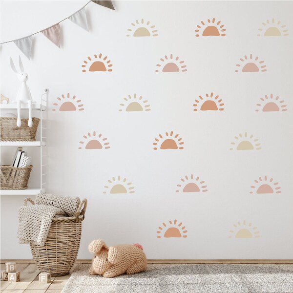 Boho Sun Wall Decals Etsy