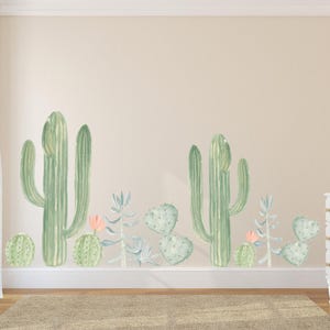 Cactus Wall Decals: Removable Nursery Wall Art