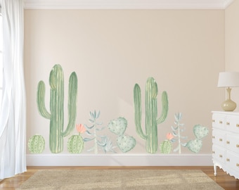 Cactus Wall Decals: Removable Nursery Wall Art