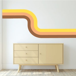 Retro Stripe Wall Decal / Retro Stripes / Stripes Wall Decal / Retro Wall Art / Retro Stripes / Stripe Decal