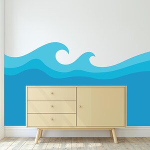 Ocean Wave Wall Decal: Peel & Stick Nursery Art