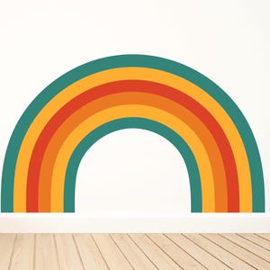 Retro Stripe Wall Decal / Rainbow  Retro Stripes / Stripes Wall Decal / Retro Wall Art / Retro Stripes / Rainbow Wall Decal