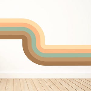 Retro Stripe Wall Decal / Retro Stripes / Retro Wall Art / Stripe Wall Decal / Retro Decal / Stripes