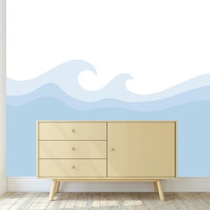 Ocean Wave Wall Decal: Peel & Stick Nursery Mural