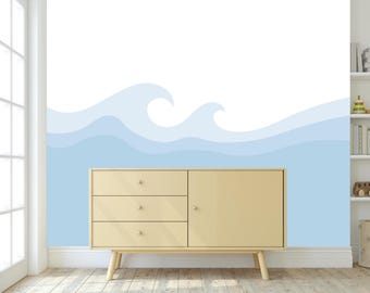 RoyoLam Removable Sea Waves Wall Decal - Peel & Stick Ocean Theme Sticker For Bathroom, Nursery - View #3