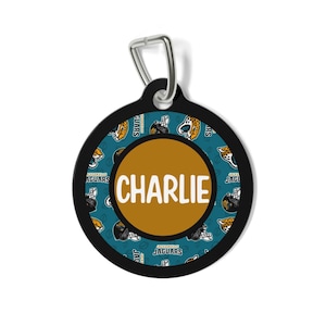 Dog Tag, Custom, Pet Tag, Jacksonville Jaguars, NFL Team, Football, ID Tag, Dog, Cat Tags, Personalized Pet Tags, Custom Pet Name