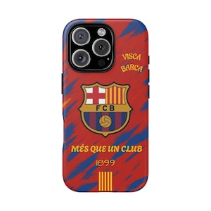 FC Barcelona Phone Case | Barça Fan iPhone Cover | &quot;Més Que Un Club&quot; Protective Case | Visca Barça Design | Gift for Soccer Lovers