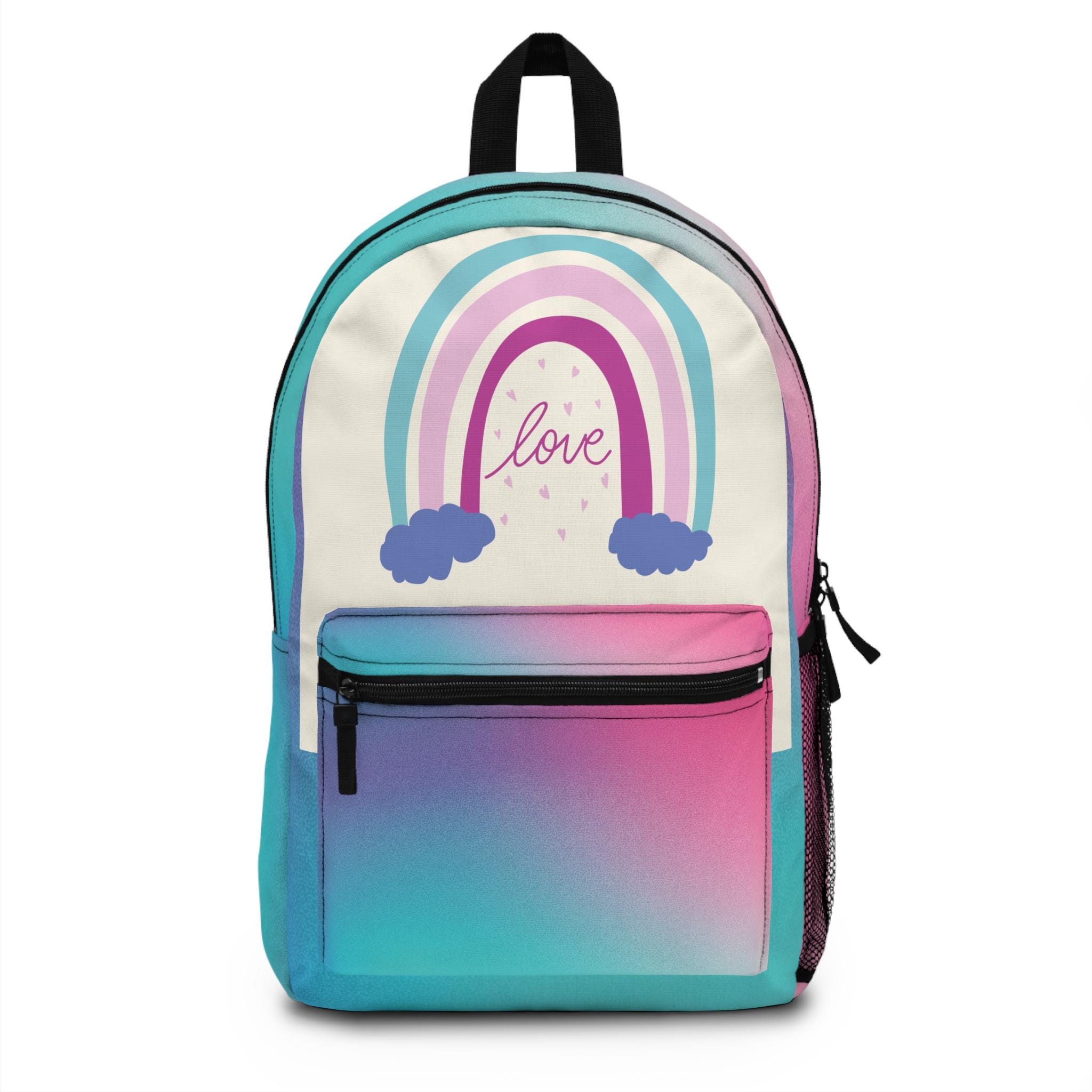 Rainbow Love Backpack with Iridescent Sequins on Ombre Bree Backpack - Iridescent Glow – Cheeky Plum main image 3