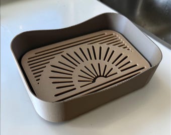 Minimalist Soap Stand with Drain Tray - Eco-Friendly Bar Soap Holder