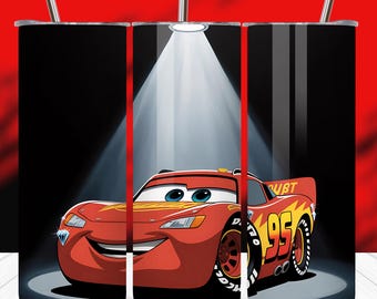 Kinder Cartoon Cars Tumbler Wrap: 20 Unzen Sublimationsdesign (Digitaler Download PNG)