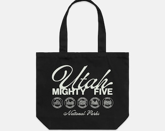 National Parks Tote bag, Utah Mighty Five Tote Bag, Canvas reusable travel bag